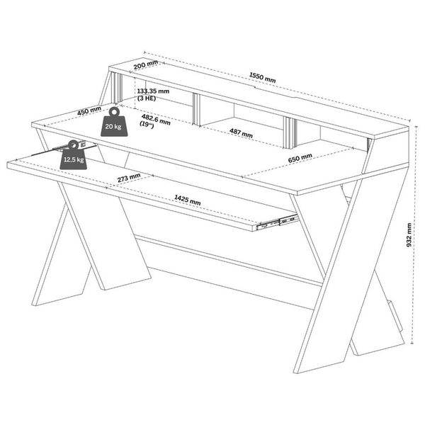 Glorious Sound Desk Pro white