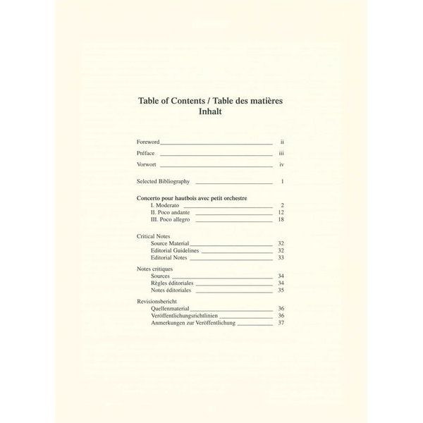 Editions Max Eschig Martinu Oboenkonzert