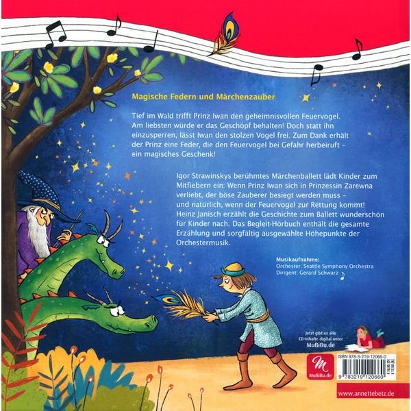 Annette Betz Verlag Der Feuervogel Musikbilderbuch