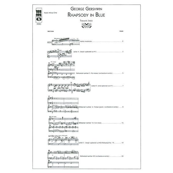 Music Minus One Gershwin Rhapsody In Blue