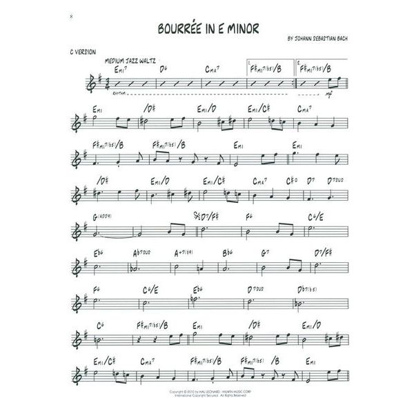 Hal Leonard Jazz Play-Along J. S. Bach