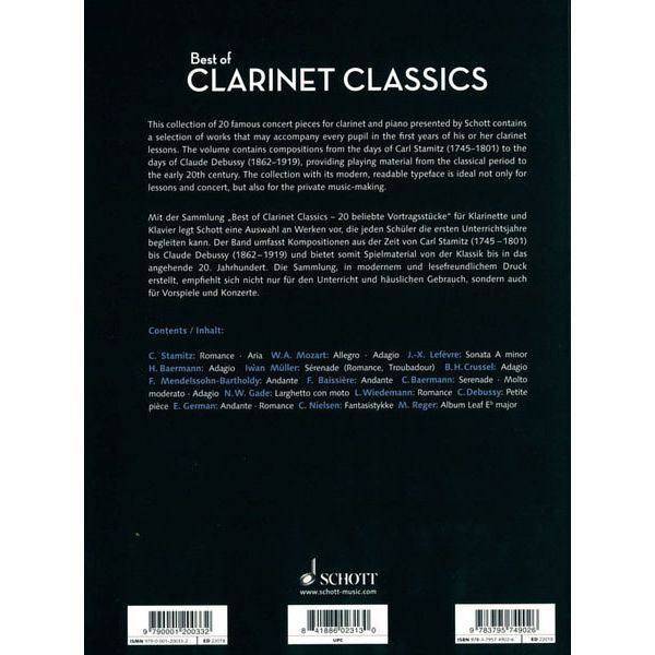 Schott Best Of Clarinet Classics