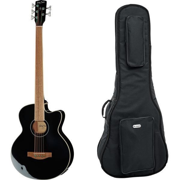 Harley Benton B-35BK-FL Acoustic Bass w/Bag