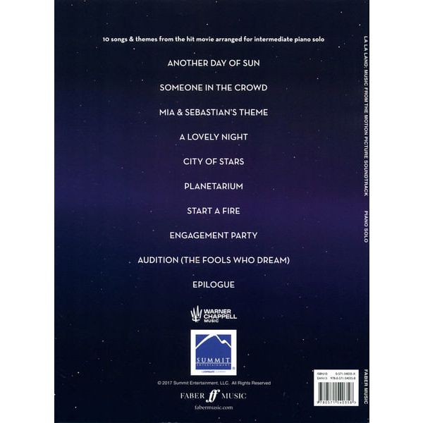Faber Music La La Land Piano Solo