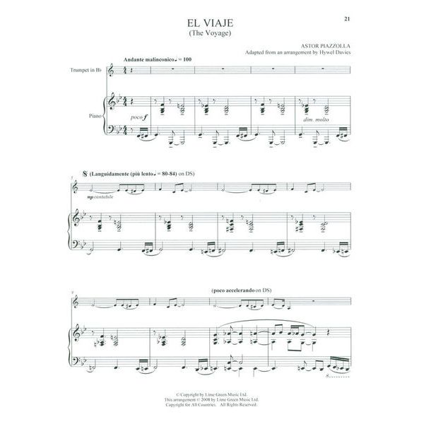 Boosey & Hawkes 25 Piazzolla Tangos Trumpet