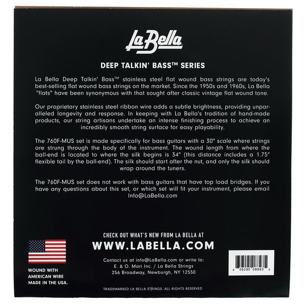 La Bella 760F-MUS Deep Talkin Bass