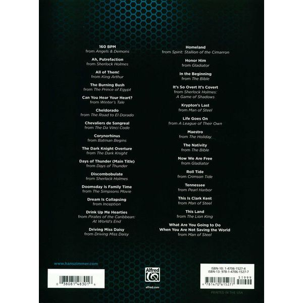 Alfred Music Publishing Hans Zimmer Collection