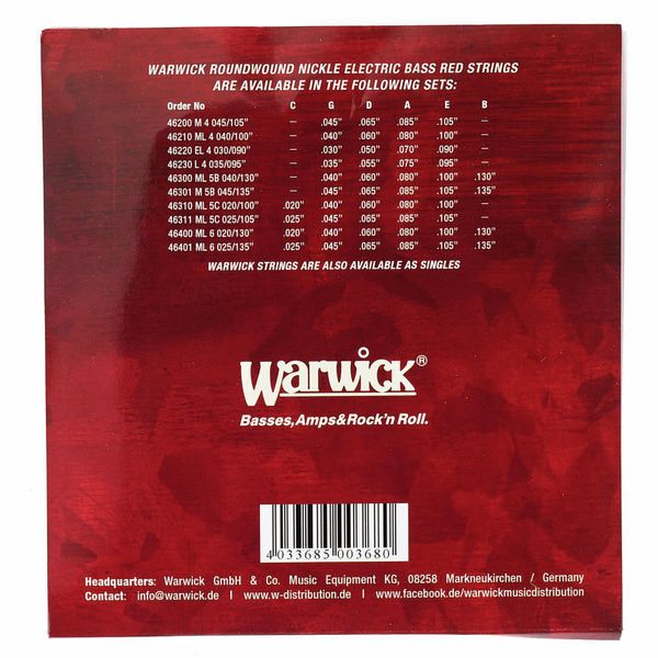 Warwick 46200 M Red Label