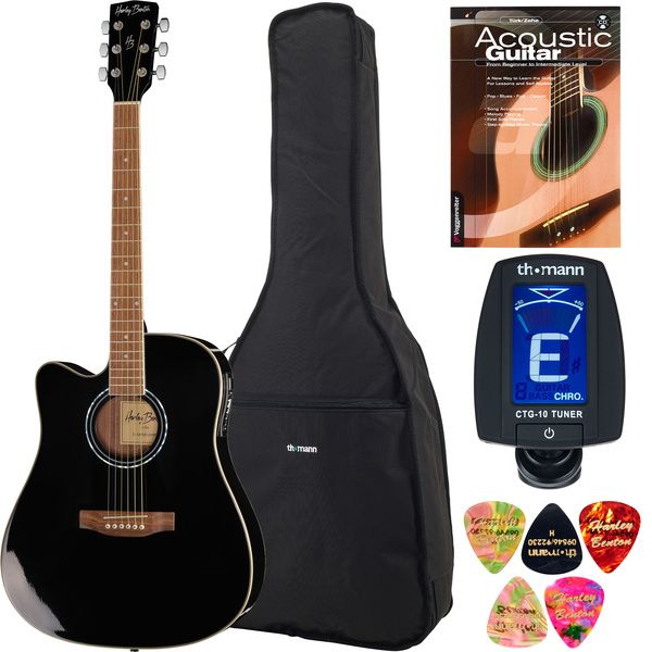 Harley Benton HBD120CEBK LH Bundle English