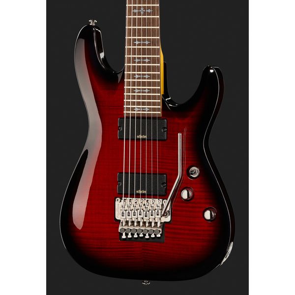 Schecter Demon 7 FR Crimson Red Burst