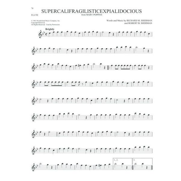 Hal Leonard 101 Disney Songs Flute