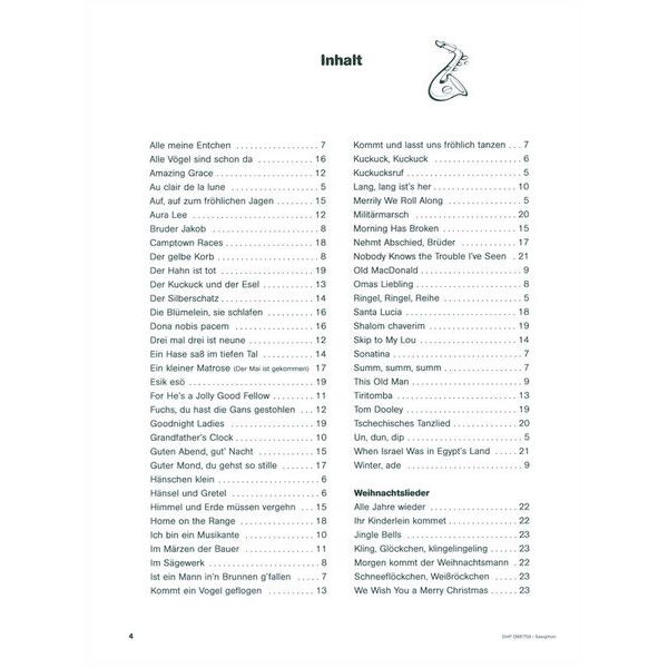 De Haske H&ouml;ren Lesen Lieder 1 Saxophone