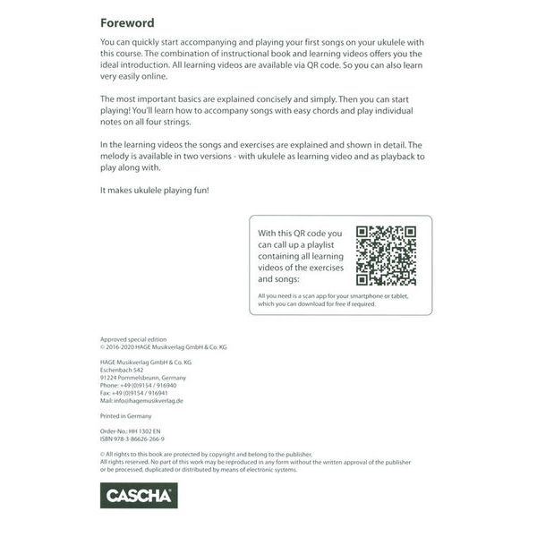 Cascha Ukulele �Learn To Play Quick