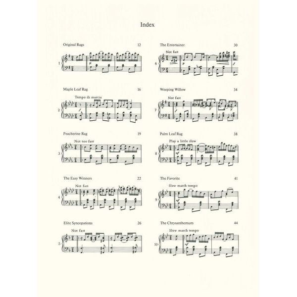Schott Joplin 20 Ragtimes