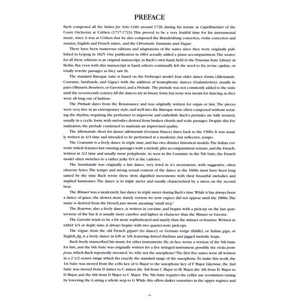 Advance Music Bach 6 Suiten Saxophone