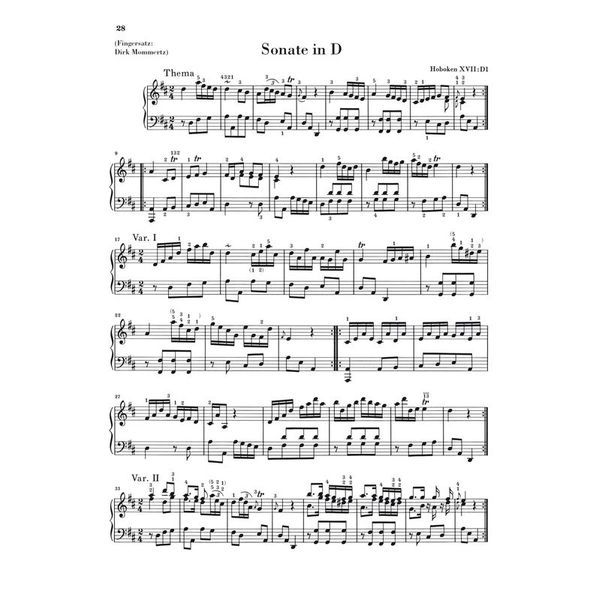 Henle Verlag Haydn Kleine frühe Sonaten