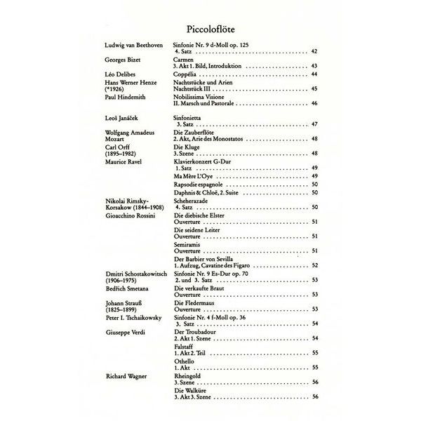 Edition Peters Orchester Probespiel Flöte