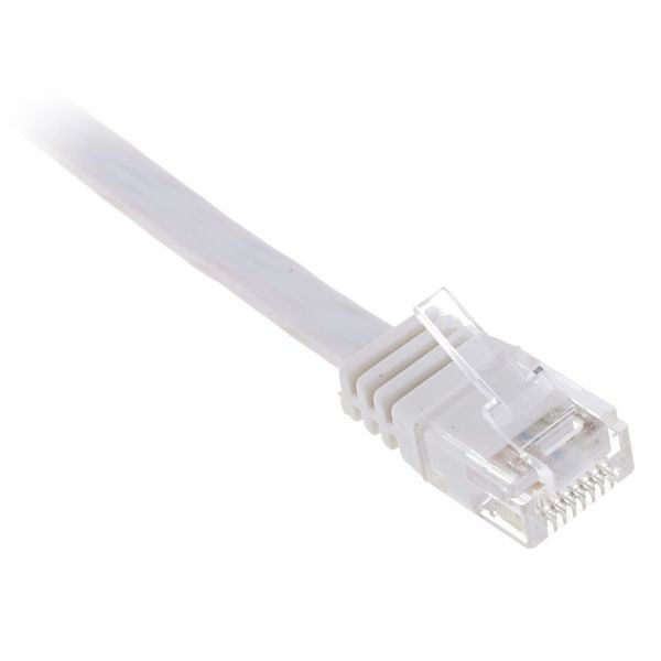 Lindy Cat6 Flach-Cable 1m White