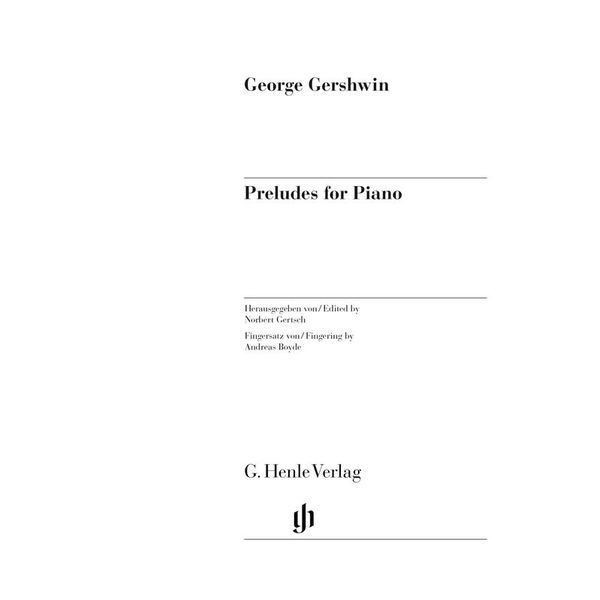 Henle Verlag Gershwin Preludes For Piano