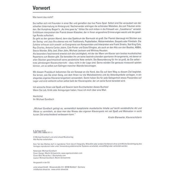 Artist Ahead Musikverlag Die Barpiano-Schule 1
