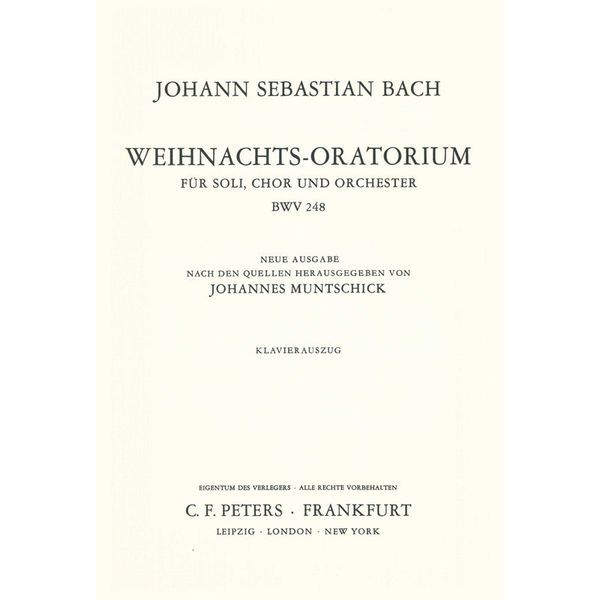 Edition Peters Bach Weihnachts-Oratorium