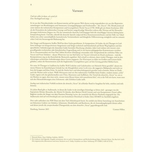 Breitkopf & Hrtel Wege zum Liedgesang Mittel