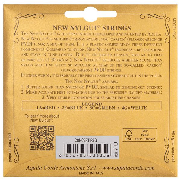 Aquila Concerto Regular Nylgut WH