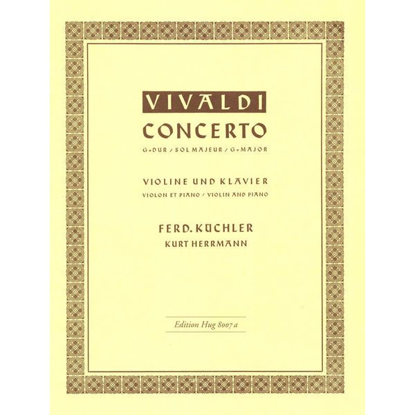 Edition Hug Vivaldi Concert G-Dur Violin