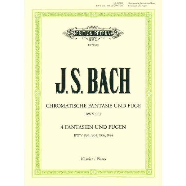 Edition Peters Bach Chromatische Fantasie