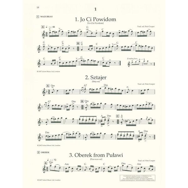 Schott Eastern European Fiddle Tunes