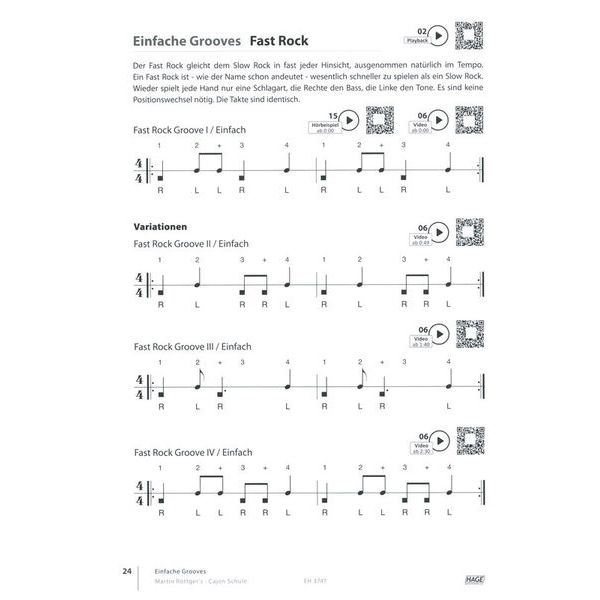 Hage Musikverlag Cajon Schule