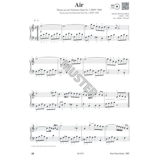 Hage Musikverlag Piano Classic Easy