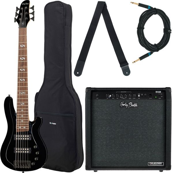 Harley Benton B-650 Black Progressive Bundle