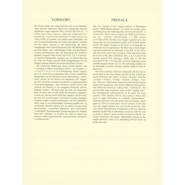 Brenreiter Telemann Methodische Sonaten