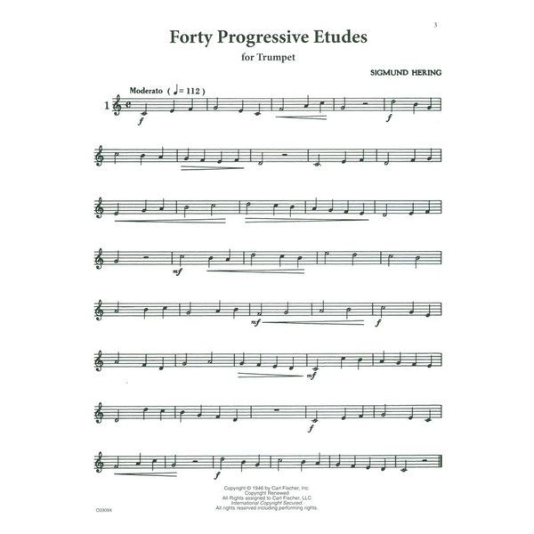 Carl Fischer 40 Progressive Etudes Trumpet