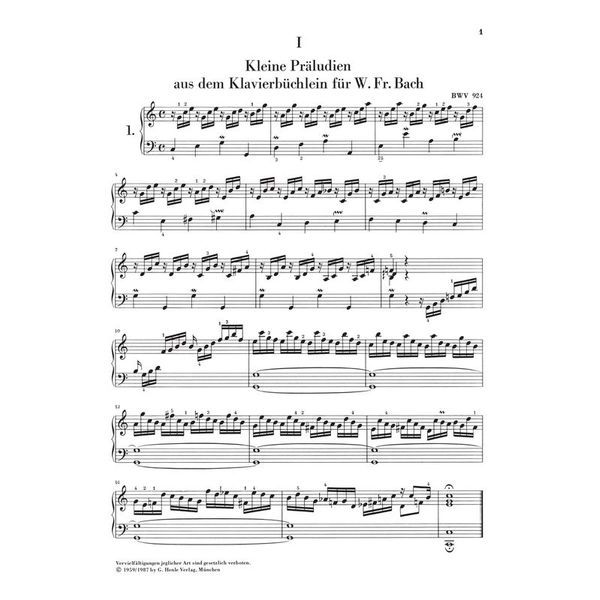 Henle Verlag Bach Prludien & Fughetten