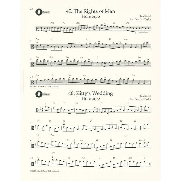 Schott Irish Folk Tunes For Viola