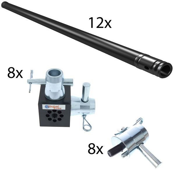 Global Truss F31100-B Truss Black Cube 1,0m