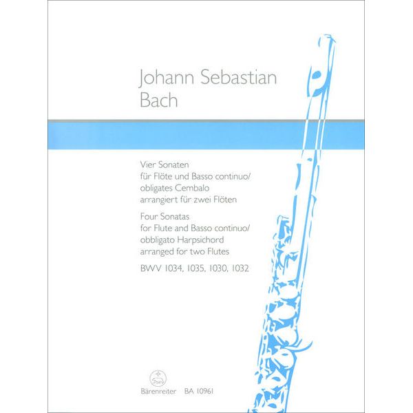 Brenreiter Bach 4 Sonaten für 2 Flöten