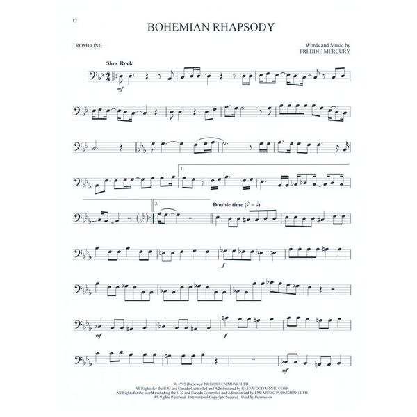 Hal Leonard Greatest Songs Of Rock Tromb.