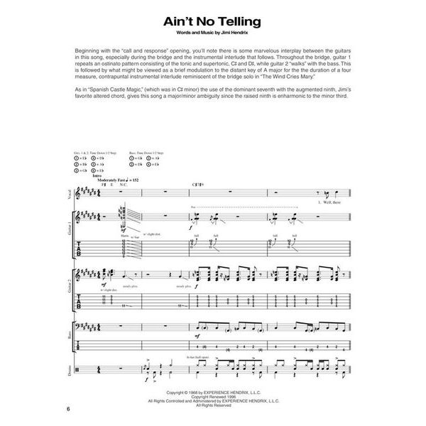 Hal Leonard Jimi Hendrix Complete Scores