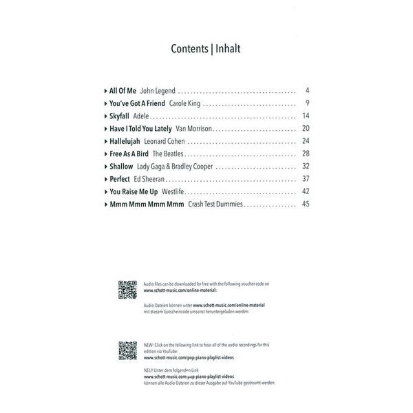 Schott Pop Piano Playlist 1