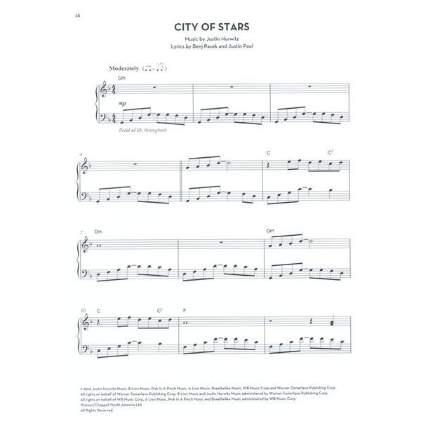 Faber Music La La Land Piano Solo