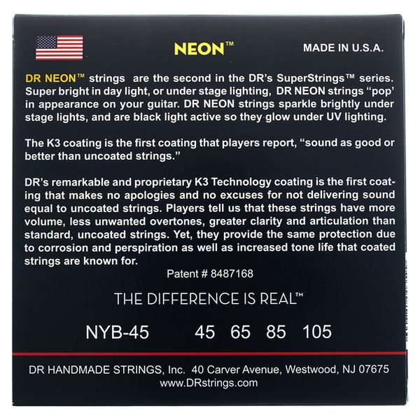 DR Strings Neon Yellow NYB-45