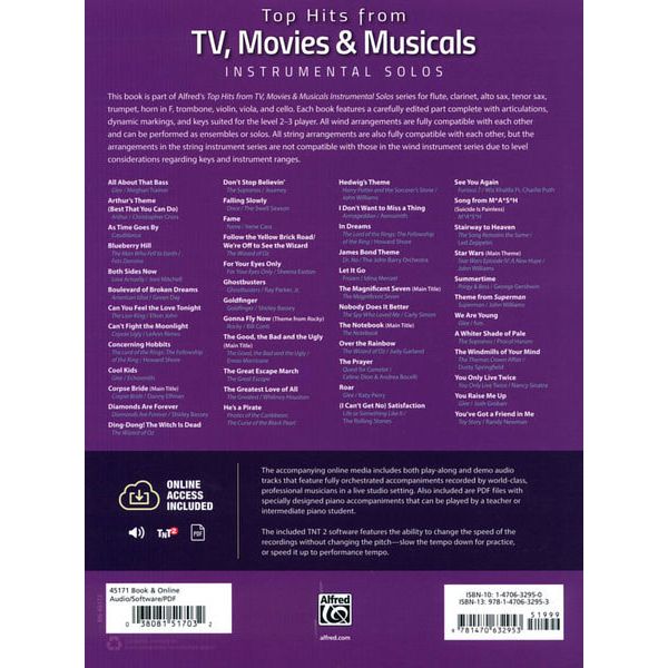 Alfred Music Publishing Top Hits from TV A-Sax