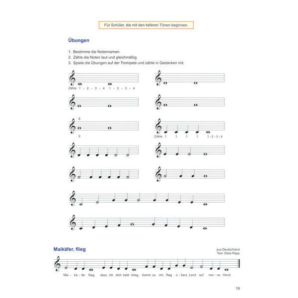 Horst Rapp Verlag Trompetenschule 1 für Anfnger