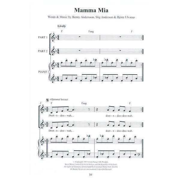 Novello & Co Ltd. Easy ABBA Chor