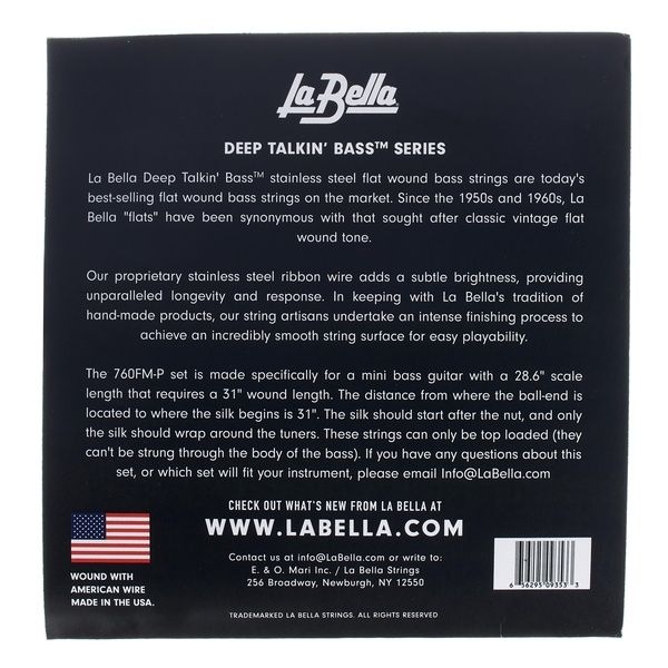 La Bella 760FM-P Mini Flatwound