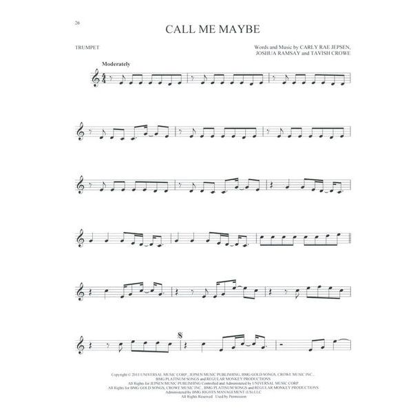 Hal Leonard 101 Hit Songs For Trumpet