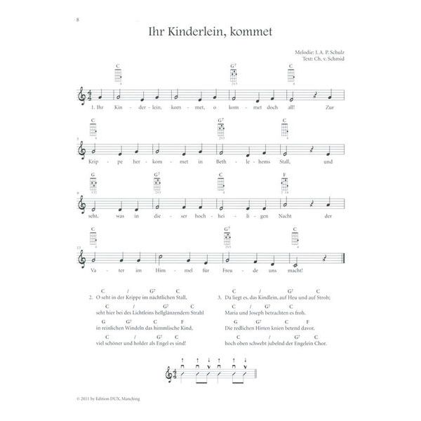 Edition Dux Weihnachten mit der Ukulele